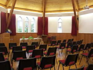 The Hall set up for Services